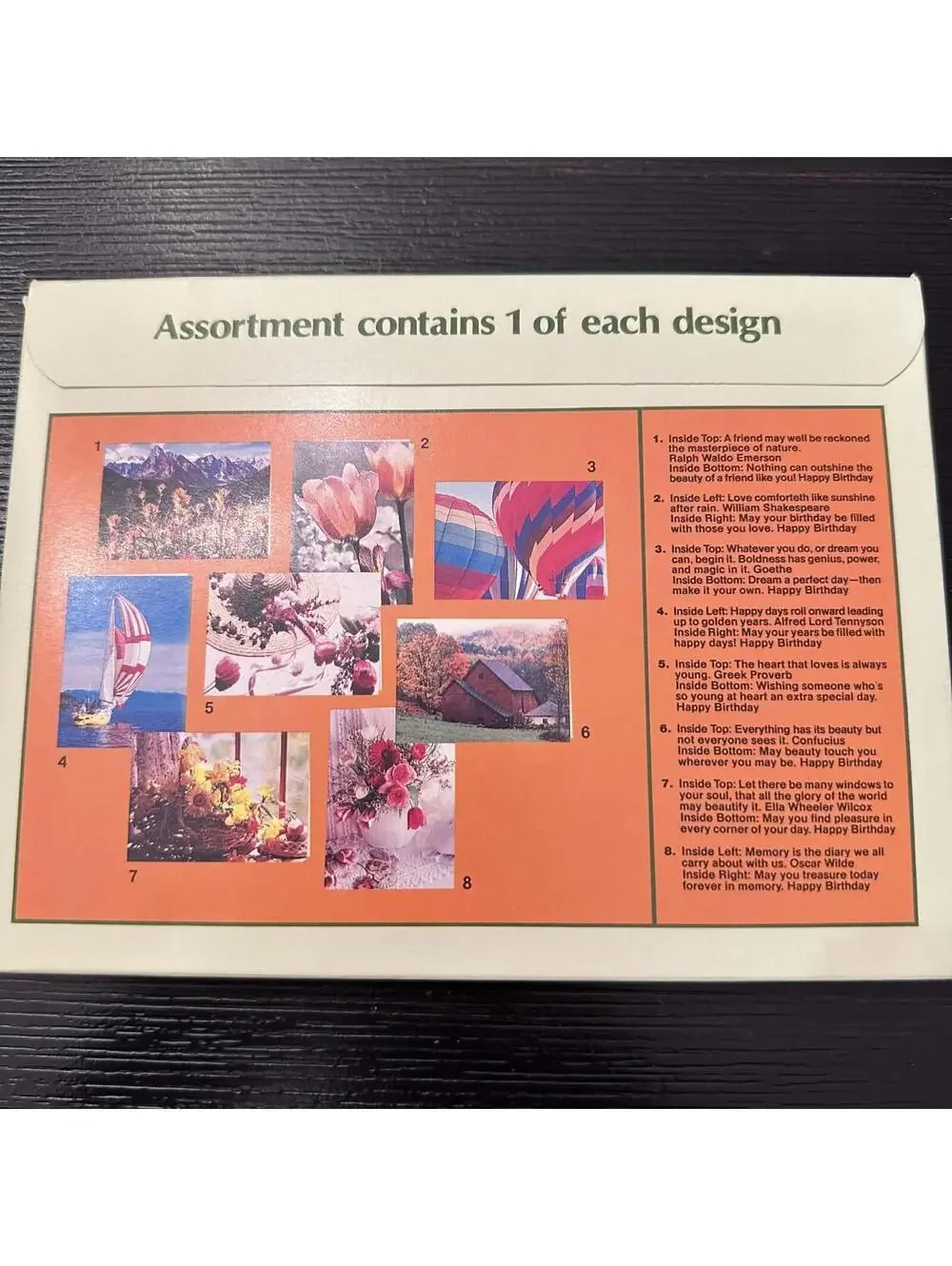 Vintage Current Birthday Cards Floral Mountain Scenic Assortment 8 Ct Sealed
